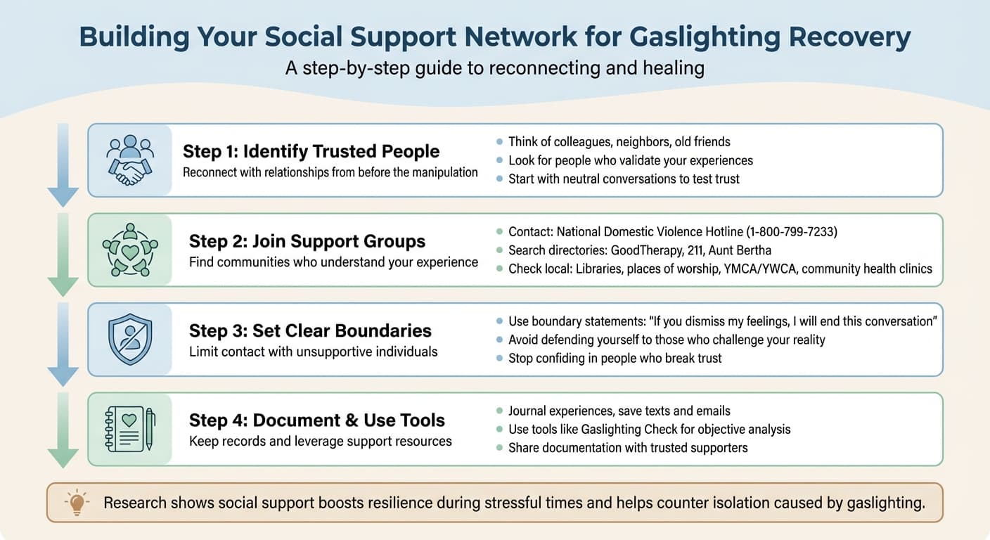 4-Step Process for Building Social Support During Gaslighting Recovery