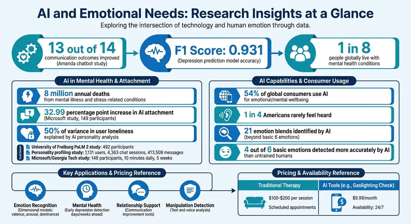 AI Emotional Support Tools: Key Statistics and Research Findings