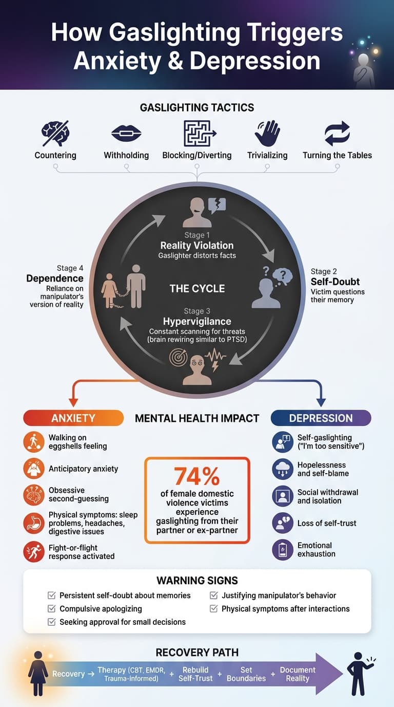 How Gaslighting Leads to Anxiety and Depression: The Psychological Cycle
