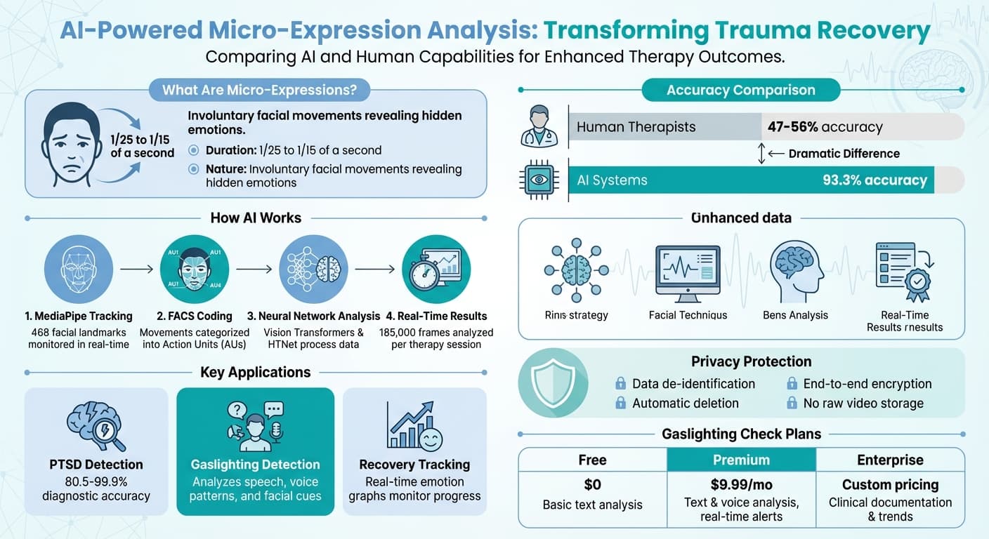 AI vs Human Accuracy in Detecting Micro-Expressions for Trauma Therapy