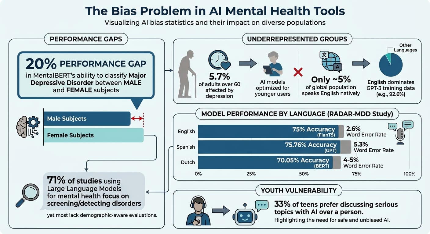 AI Mental Health Bias Statistics and Impact on Marginalized Groups