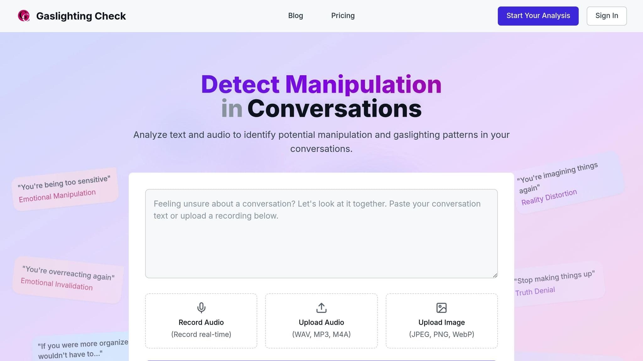 Gaslighting Check Community